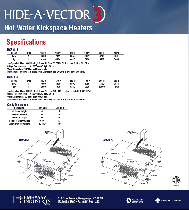 radiant specifications